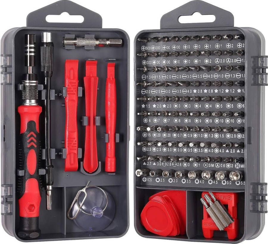 Schroevendraaierset fijnmechanica 121-in-1 mini-fijnmechanicaset precisie-elektronica-reparatieset versleepbare torx-bit voor iPhone X 8.7 laptop tablet horlogemaker modelbouw klok camerabril