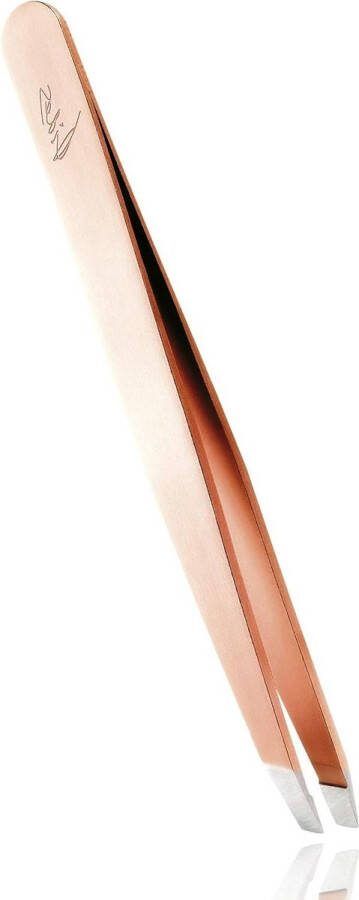 Schuine pincet Special Edition Fides roségoud wenkbrauwen plukken verguld