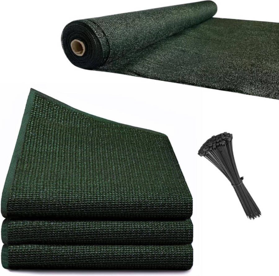 Schuttingpaneel groen H150 cm x 25 meter + 100 kabelbinders voor eenvoudige bevestiging zichtscherm voor tuinschutting zichtscherm 90% balkon zichtscherm weerbestendig hoge kwaliteit