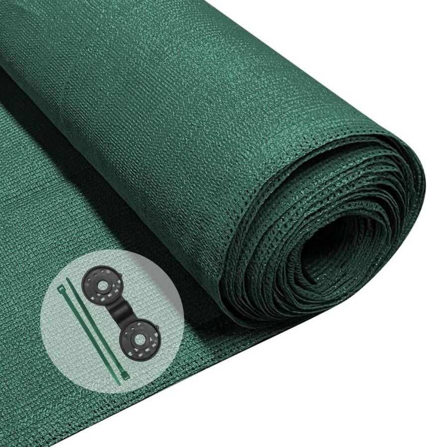 Schuttingscherm 18×10m privacyschutting 150 g m² HDPE windscherm UV-bestendig scheurvast 85% schaduw groen bamboe schutting