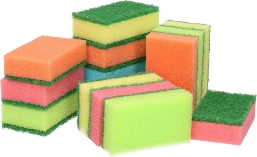Merkloos Voordeelpakket goede keuken Schuursponsjes 28x stuks Schuursponzen