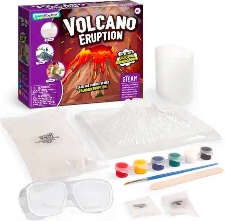 Science explore! scheikunde experimenteerset wetenschap speelgoed experimenteren experimenten voor kinderen experimenteerdozen vulkaan uitbarsting T3501G