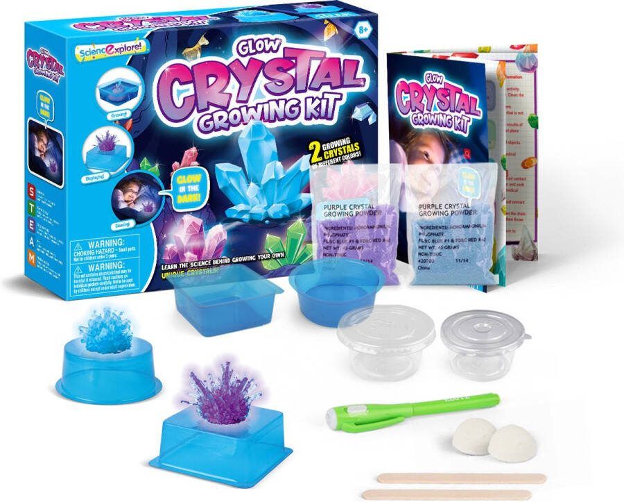 Science explore! scheikunde experimenteerset -wetenschap speelgoed experimenteren experimenten voor kinderen experimenteerdozen crystal growing T3504G DC3340