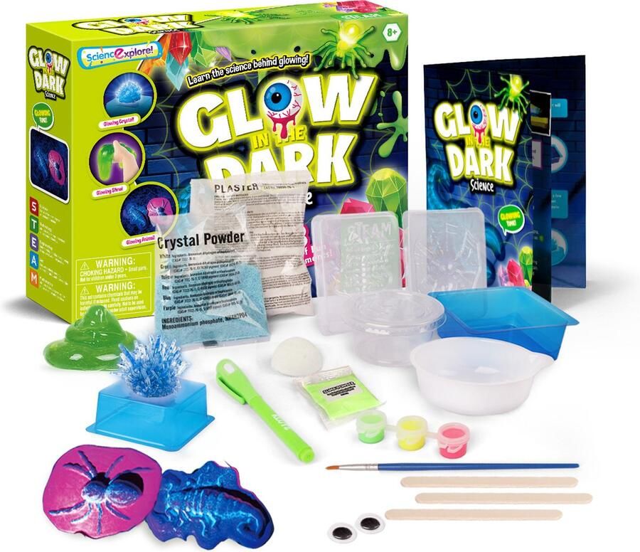 Science explore! scheikunde experimenteerset -wetenschap speelgoed experimenteren experimenten voor kinderen experimenteerdozen glow in the dark T3505 DC3341