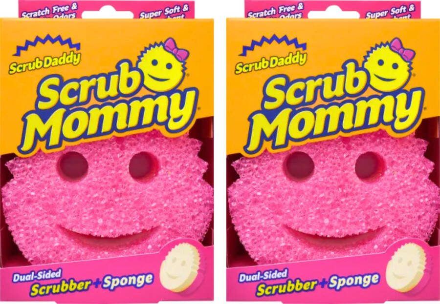 Scrub Daddy Mommy Spons Roze 2 Stuks Schuursponsjes Krasvrij Schoonmaakspons Schuurspons Wonderspons
