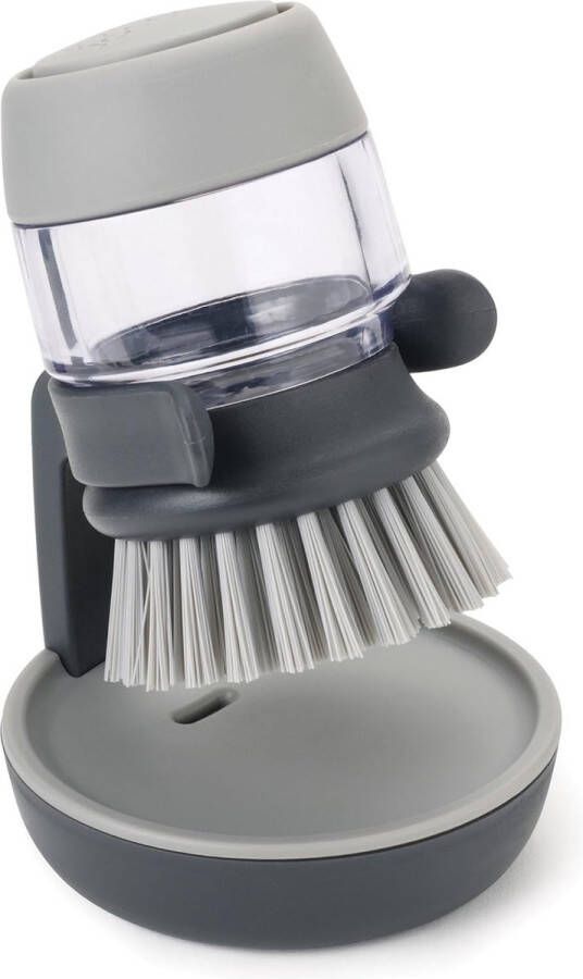 Scrub Navulbare zeepdispenser reinigings- en afwasborstel voor de keuken met opbergstandaard grijs