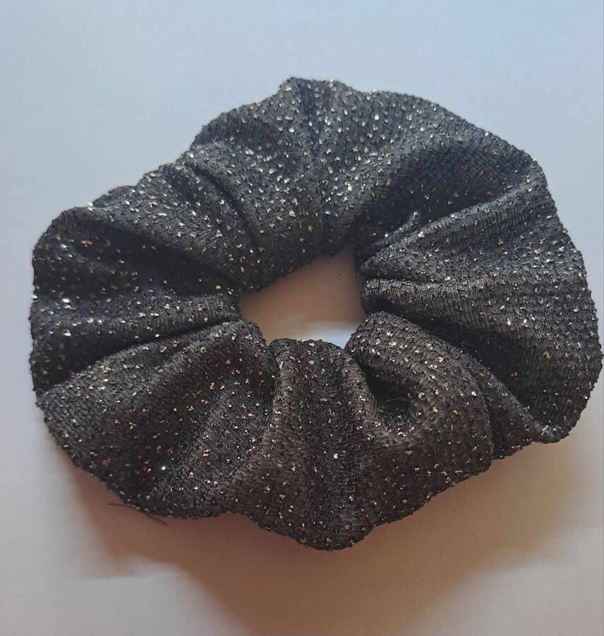 Scrunchie grijs glitter