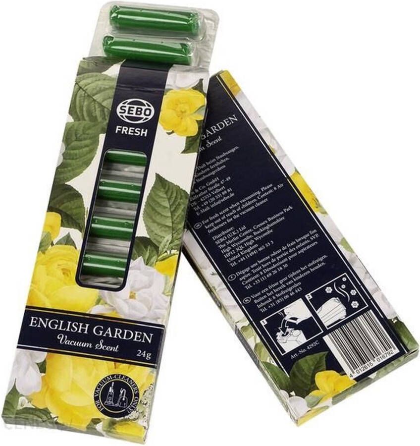 SEBO FRESH English Garden stofzuiger geurstaafjes luchtverfrisser 8 stuks
