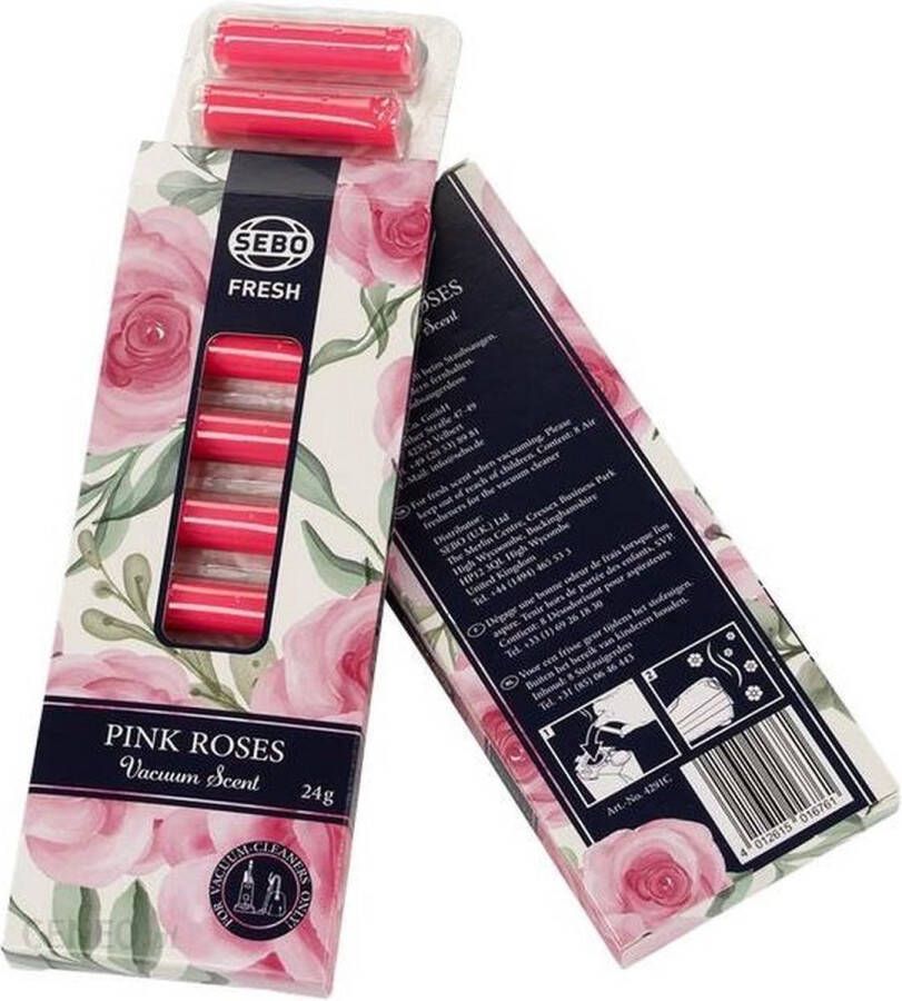 SEBO FRESH Pink Roses stofzuiger geurstaafjes luchtverfrisser 8 stuks