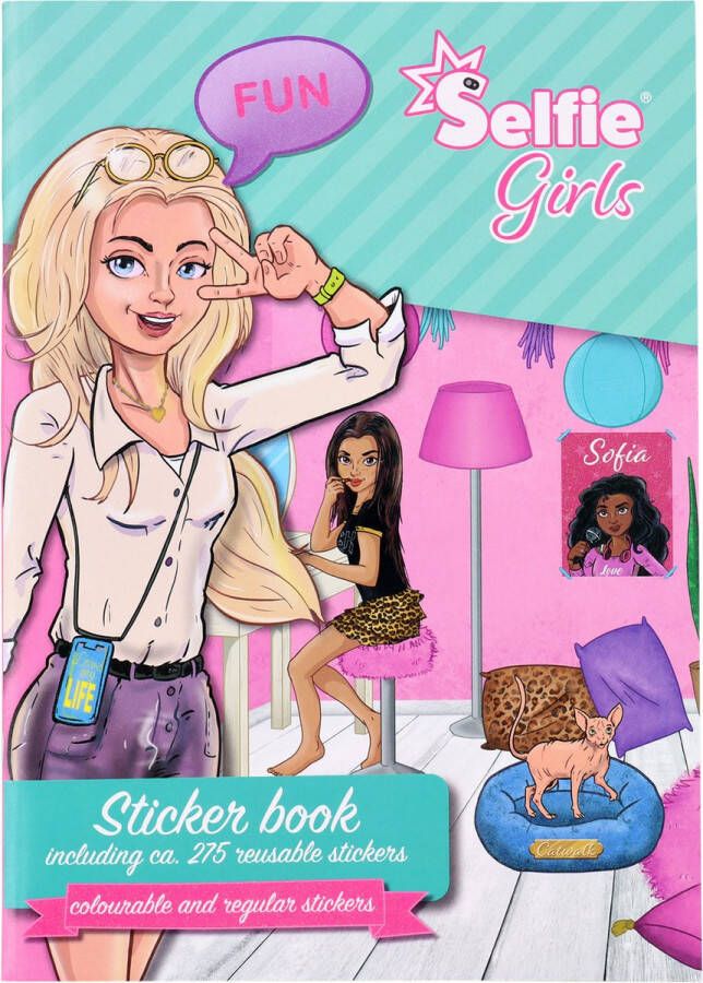 Selfie Girls stickerboek + - 275 stickers
