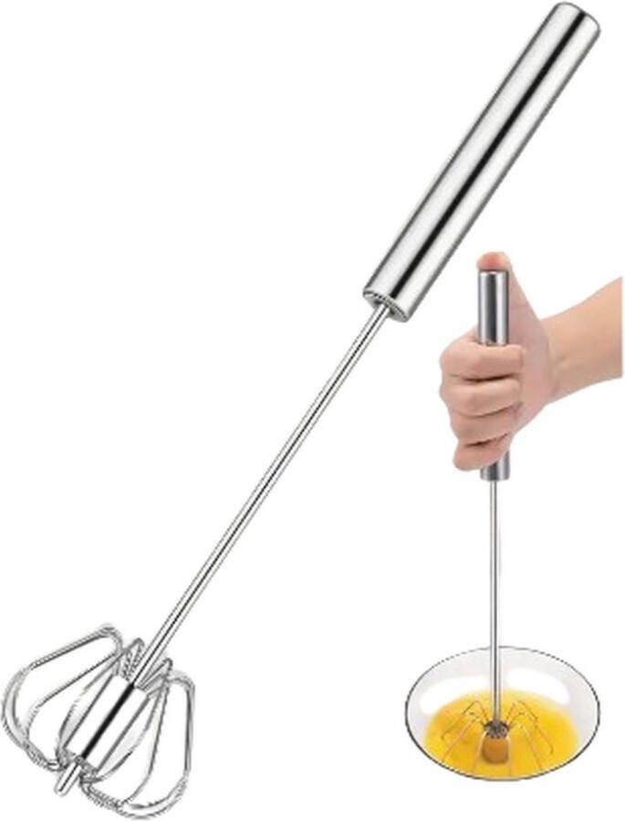 Automatische Garde 26 cm Handdrukgarde Semi Automatisch Rvs Eiergarde Eierklopper Mengen Kloppen Roeren Keukengadget Keukenaccessoires Aanmaakblokjes