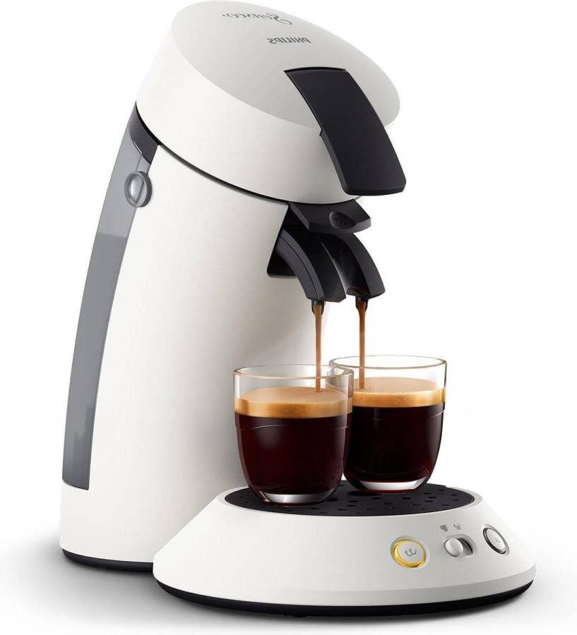 Senseo Original Plus Koffiepadapparaat Mild en Intens Zet 1 of 2 Kopjes 0.7 Liter Matte afwerking Intensiteit selectie Wit
