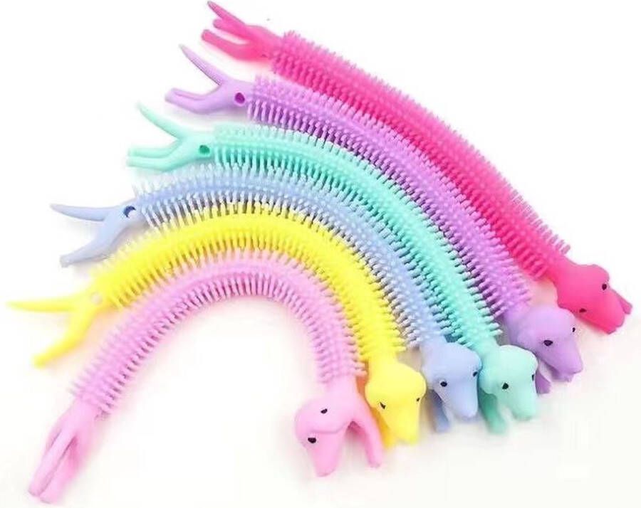 Sensory Toy Sensory Speelgoed Set van 4 stuks Anti Stress Speelgoed Stress relief Onprikkelen Ontspanning Uitdeelcadeautjes Uitdeelkadootjes Funny Pull Worm Noodle Fidget Stretch String Touw