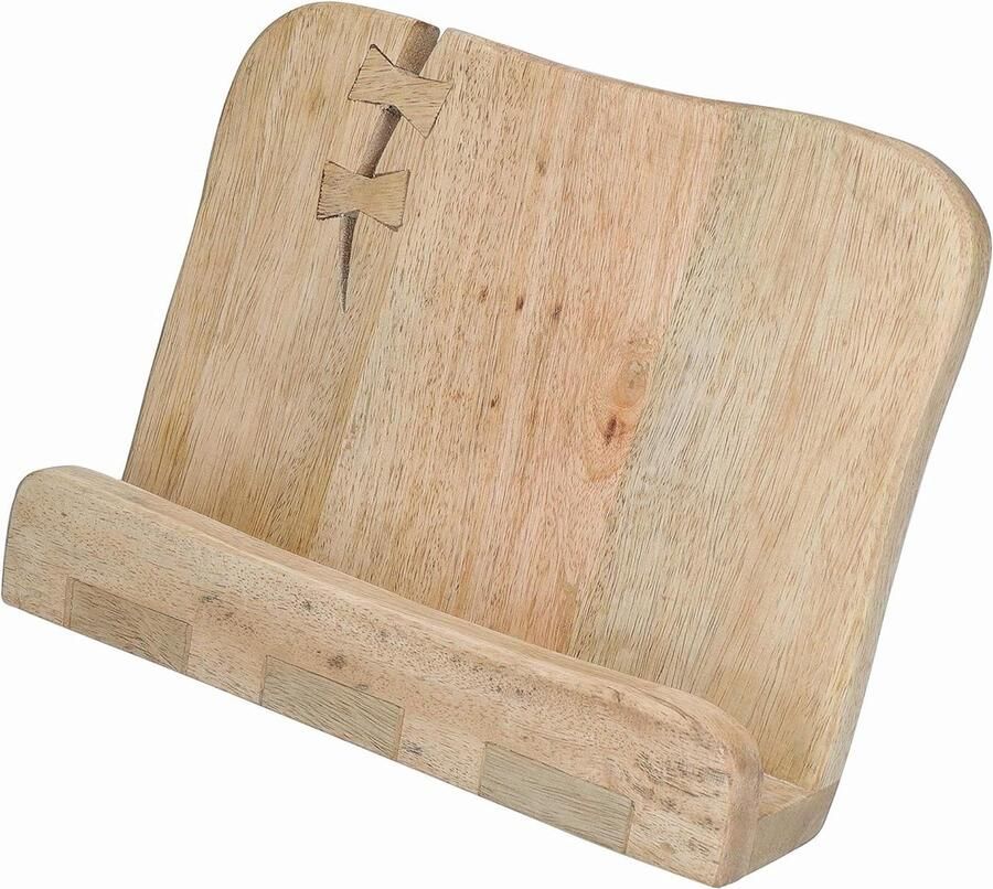 Serenity Wabi Sabi tablethouder receptenboekhouder mangohout bruin 125 x 24 x 155 cm stijlvolle keukenaccessoire Cookbook holder