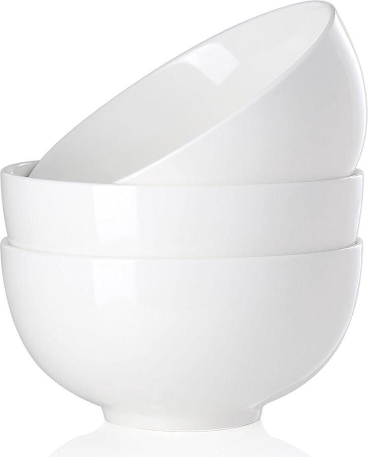 Series Regelmatig Wit Porselein Granen Bowl- Soepkom 1900ML