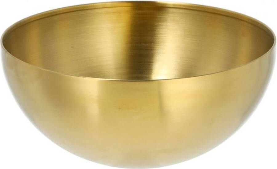 CASA DI ELTURO Serveer Kom Bowl Metaal Goud Large Ø 20 x H9 cm