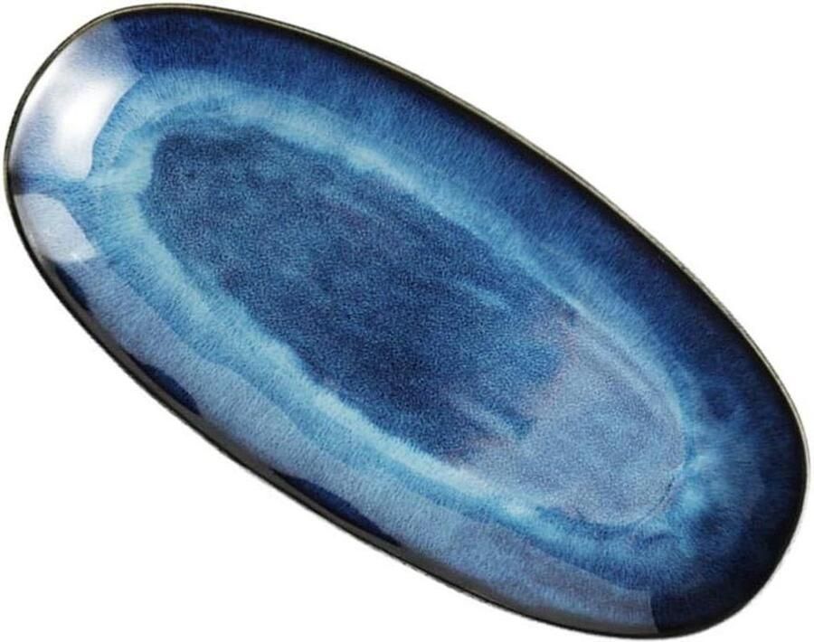 Serveerdienblad keramische sushiborden blauw voor restaurant keuken thuis