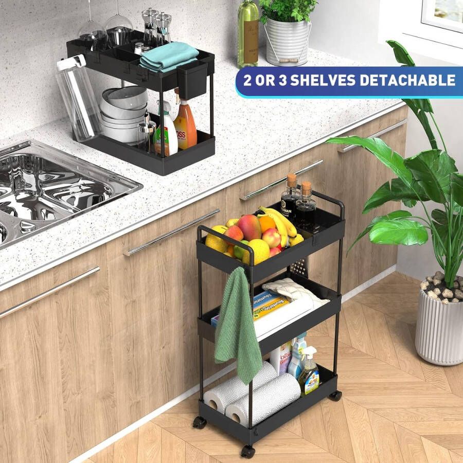 Serveerwagen keukentrolley keukenplank 22D x 40W x 64H centimetres