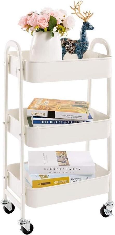 Serveerwagen keukentrolley keukenplank 27D x 37W x 76H centimetres