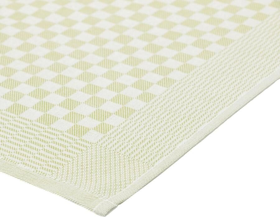 Set 10 theedoeken vaatdoeken full twine 100% katoen 46x70 cm groen