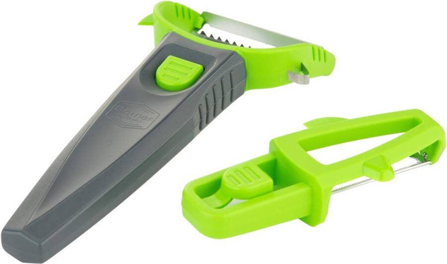 Set (3-delig) • pendelschiller voor groenten en fruit • Julienne snijder opzetstuk + aardappelschiller + multigrip • groenteschiller (groen)