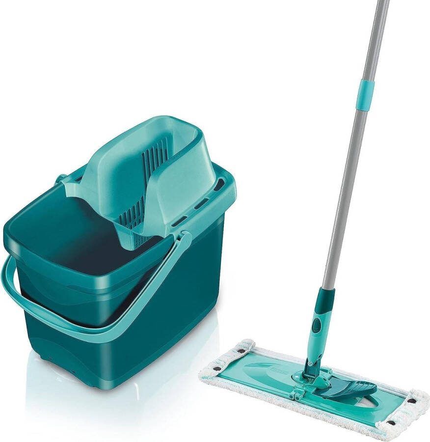 Set Combi XL micro duo wisser met rugvriendelijke handgreep 42 cm wisbreedte emmer van 12 liter inclusief 2-vezel wisserovertrek