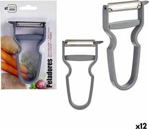 Set Groenteschiller Roestvrij staal Plastic (11 x 6 7 x 1 cm) (12 Stuks)