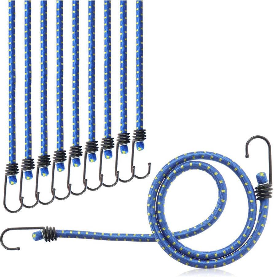 Set van 10 rubberen spanners – bagagespanners – expander met haken – spanrubber voor het vastzetten van de lading – spanband