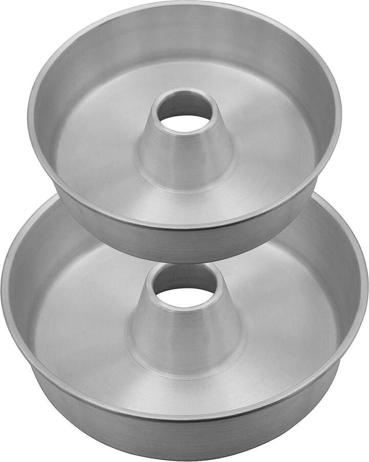 Set van 2 Bakvorm Savarin Ronde Cakevorm Aluminium Antiaanbaklaag Diameter 24 & 28 cm Keukenbakvormen Angebot