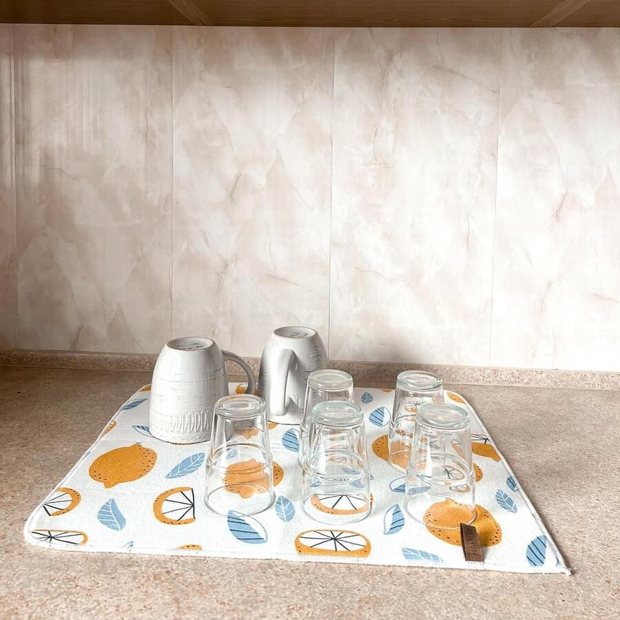 Set Van 2 Droogmatten Droogmat Voor Afwas 40 X 46 Cm Sneldrogend Gootsteenmat Afwasmat Voor De Keuken Tafel placemats