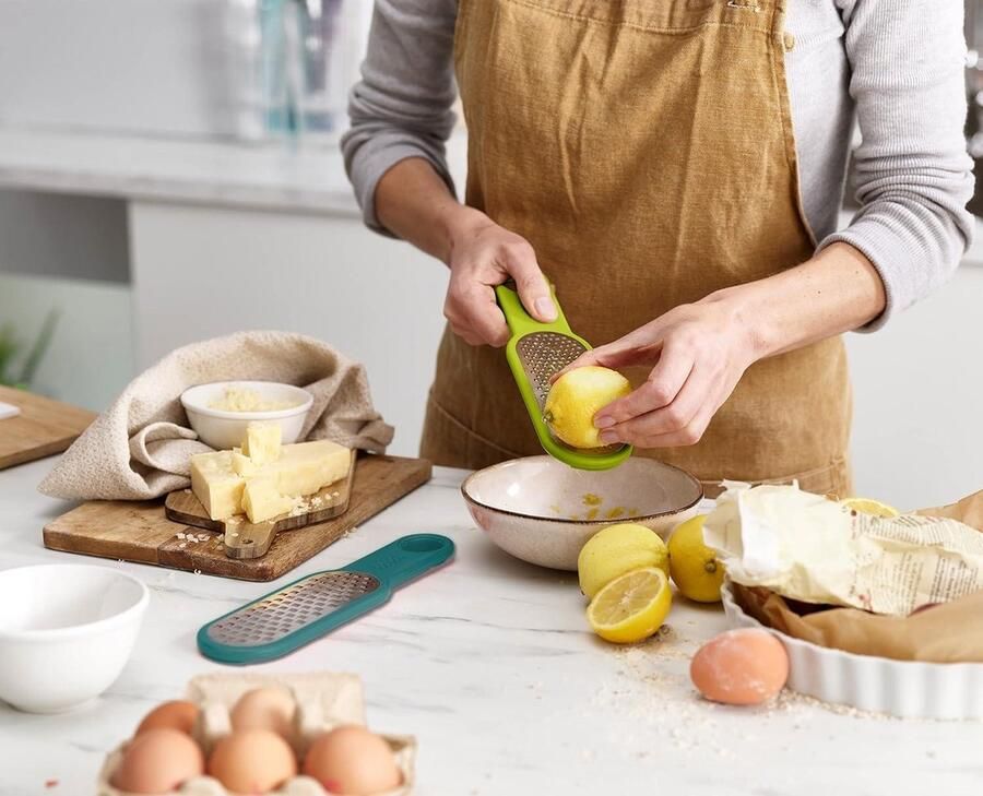 Set van 2 Grof en Fijn Rasp Keukenrasp Citrusrasp Opaal Groen Raspen