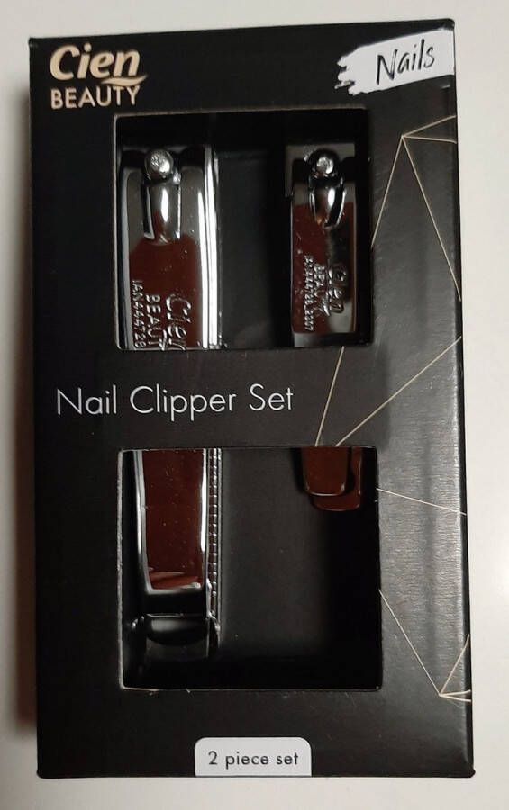 Set van 2 nagelknippers 2x nagelknipper klein en groot small large 6 en 8 cm