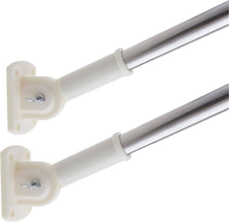 Merkloos Sans marque Set van 2x stuks kunststof vlaggenstokhouders vlaggenhouders voor vlaggen van 25 mm vlaggenhouders vlaggenstokhouders