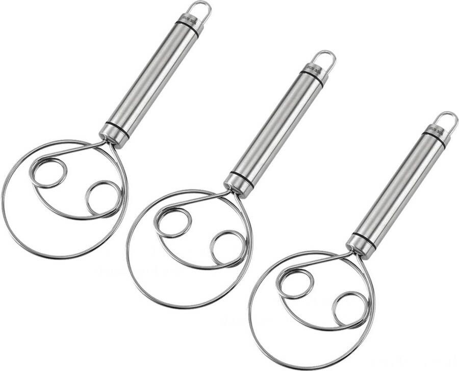 Set van 3 Deense garde Nederlandse garde eierklopper Deense deegklopper roestvrijstalen mixer 304 roestvrij staaldraad