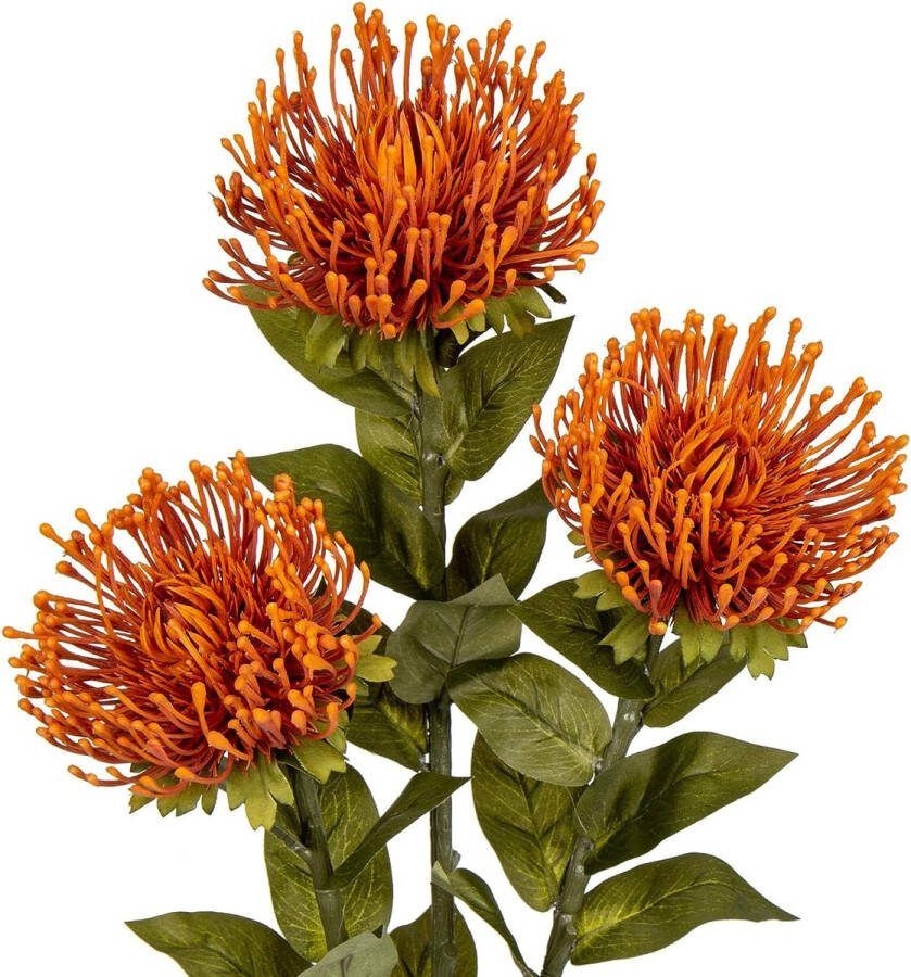 Set van 3 kunstspeldenkussens bloemen kunstbloemen chrysanten decoratie kunstspinnen decoratie voor herfstdecoratie huisdecoratie bruiloft tuinfeest decoratie bloemstuk oranje