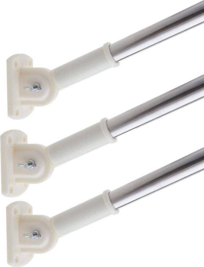 Merkloos Sans marque Set van 3x stuks kunststof vlaggenstokhouders vlaggenhouders voor vlaggen van 25 mm vlaggenhouders vlaggenstokhouders