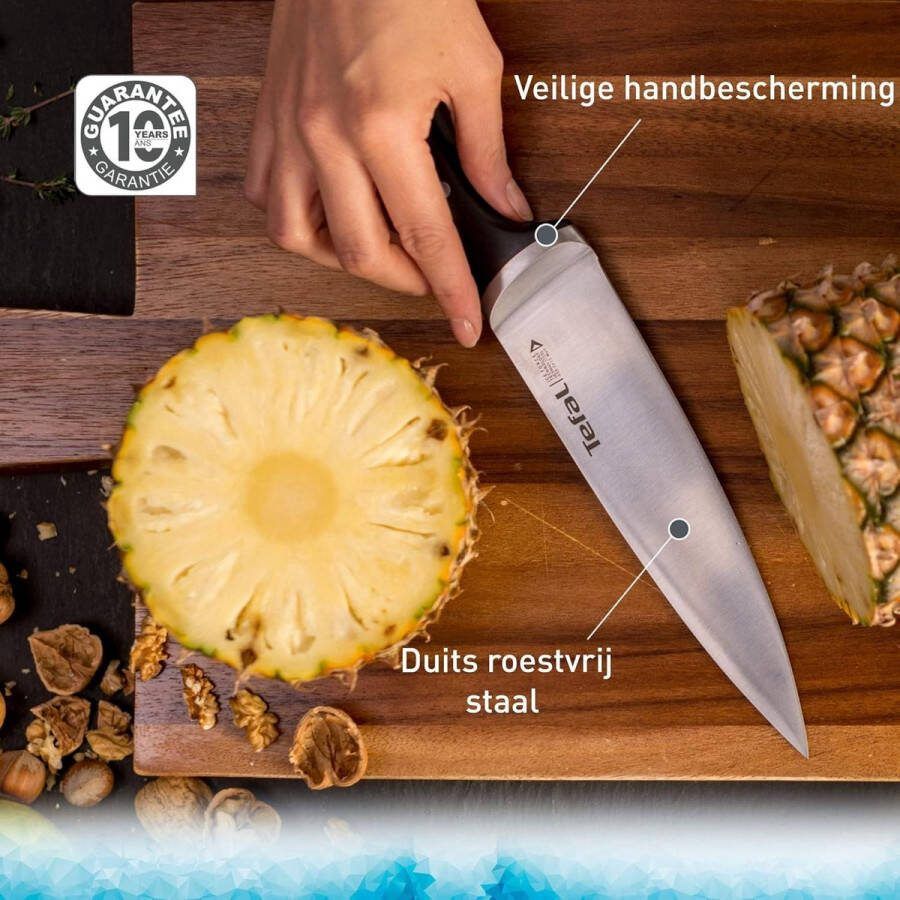 Set van 4 steakmessen 11 cm Gekoeld op -120°C 2x langer mee Duits RVS Handbeschermer Gestroomlijnd Ontwerp Moderne Technologie