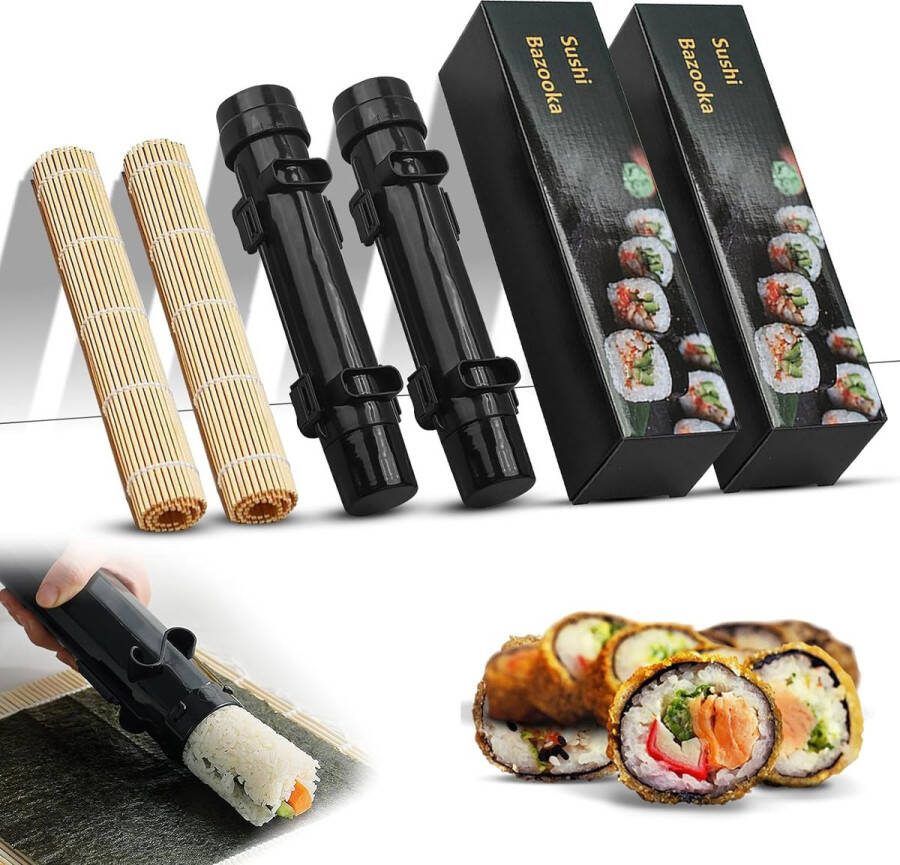 Set van 4 Sushi Maker Sushi Bazooka Set Draagbare Sushi Roller DIY Sushi Set Sushi Maker Bazooka voor reizen keuken kamperen picknick feest