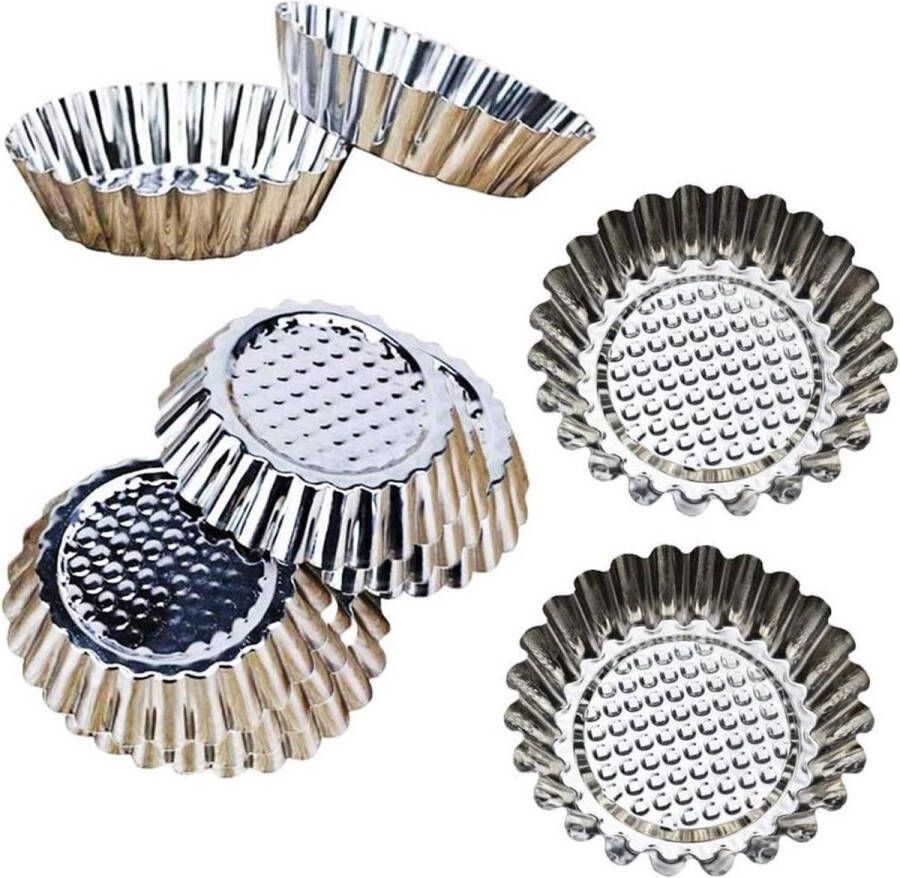 Set van 6 bakvormen quiche muffinvorm voor cake bakvorm muffinvorm voor kaas dessert tartelette vormen