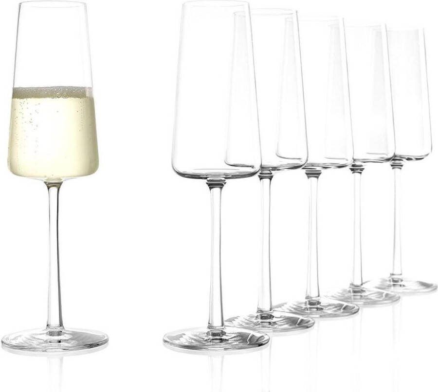 Set van 6 champagneglazen 238 ml feestelijke glazen
