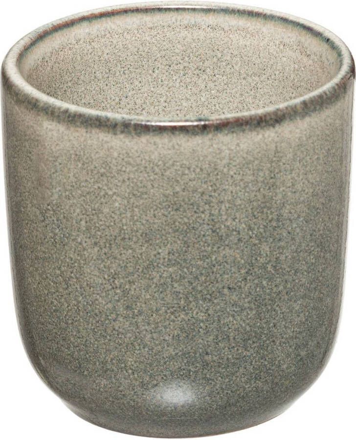 Set van 6 Kopjes Koffiekop 100ML Groen Espresso kop Aardewerk