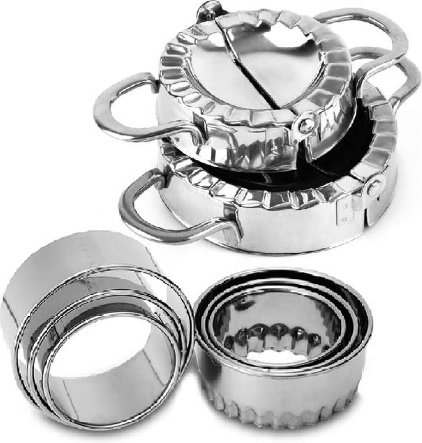 Set van 8 Dumpling Maker Pierogie Ravioli Voormalig Maultaschen Voormalig Dumpling Mold Deegpers Cakevorm Ravioli Stempel en Ravioli Cutter Pastry Tool #1
