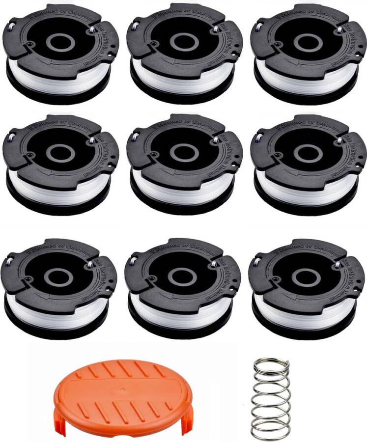 Set van 9 A6481 A6485 grasmaaier spoelen voor Black & Decker modellen zoals STC1820CM STC1820PC STC1820EPC STC1840EPC ST5530 ST1823 en GLC1823L20
