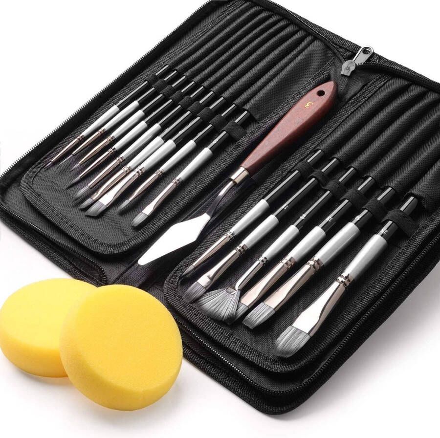 Set van Penselen Kwasten Verven – Schilderen Painting Brush Set Schilderen verf kwasten