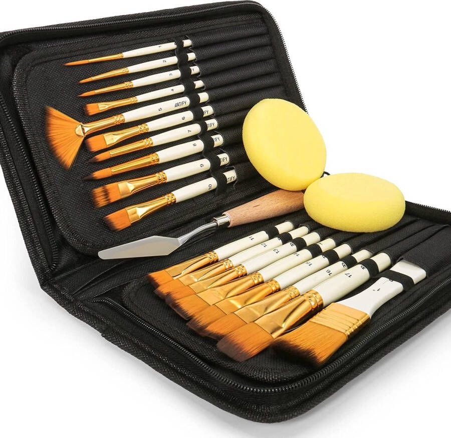 Set van Penselen Kwasten Verven – Schilderen Painting Brush Set Schilderen verf kwasten