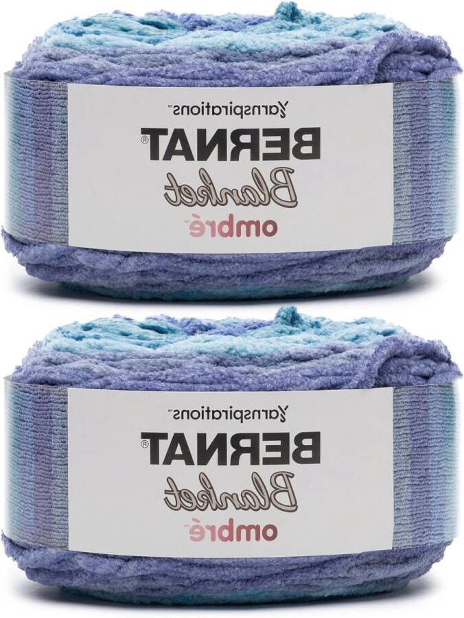 Shaded Blue Ombre Deken Garen Haak- en Breigaren met Verloop Kleur