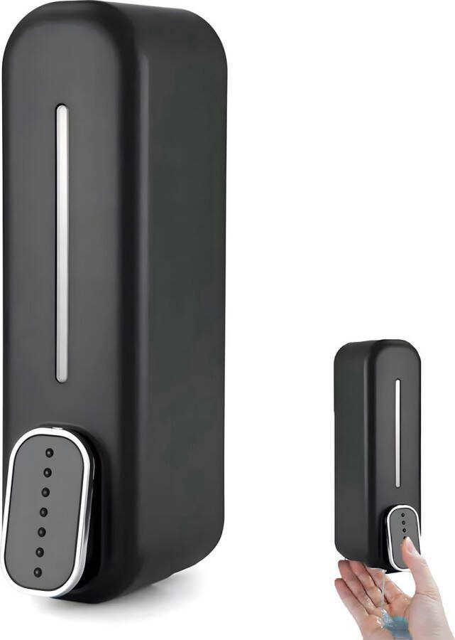 Shampoo Dispenser Zeepdispenser Soap Dispenser Navulbaar Grote Capaciteit 350 Ml Hangend Zeeppomp Zeeppompje Zwart Wandmontage Makkelijk Te Installeren No Electricity Required Duurzaam Voor Badkamer Hotel