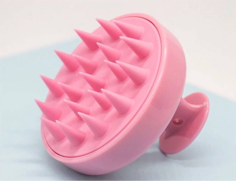 Shampoo massageborstel siliconen massageborstel voor de haren haar massage borstel Hoofdhuid borstel Haargroei & anti roos pink