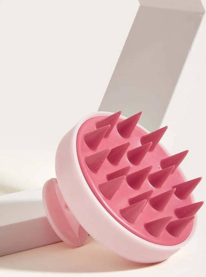 Shampoo massageborstel siliconen massageborstel voor de haren haar massage borstel Hoofdhuid borstel Haargroei & anti roos roze
