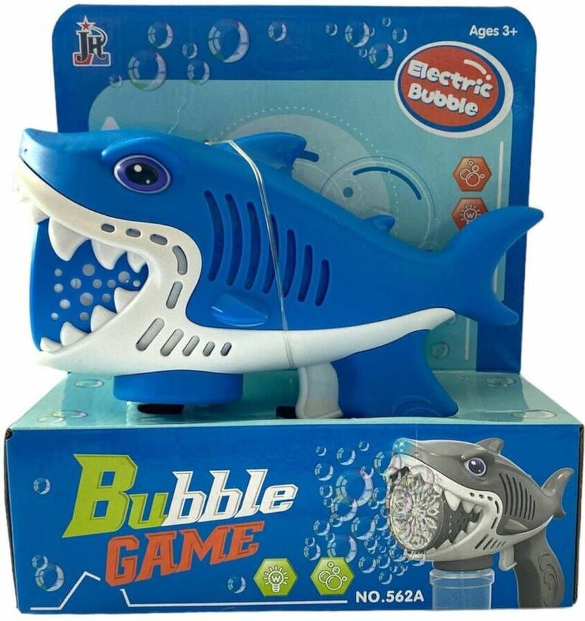 Shark Bubble Gun USB Oplaadbaar Bellenblaas speelgoed bellenblaas pistool Blauw (incl. zeep)